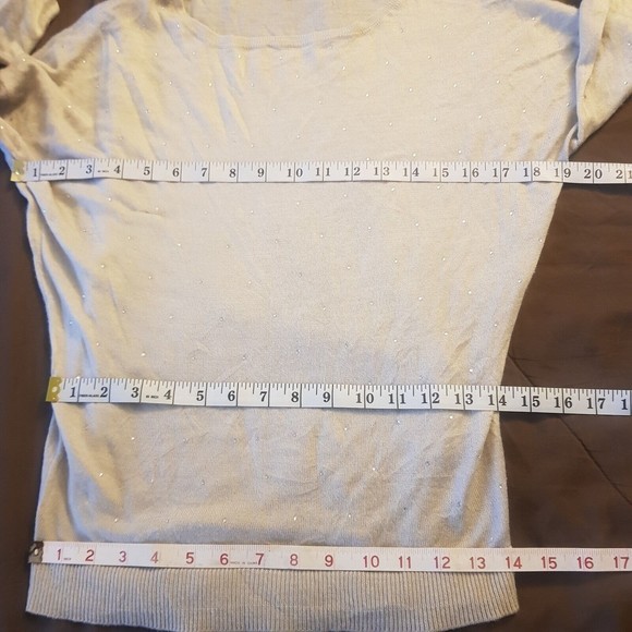 The Limited Womens Sweater Size XS Beige Rhinestones Dead Stock Sparkle Vintage - Picture 6 of 12